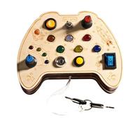 MotiveTech Tavola Occupata di Legno a Forma di Controller Gioco Interattivo Giocattolo Educativo con e Manopole con Bordi Arrotondati per Aula Scolastica