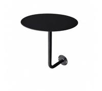 MotiveTech Tavolino Sospeso Compatto, Diametro 35 Cm, Altezza 45 Cm, Nero | Salvaspazio, Tavolino Rotondo da Parete, Robusto, Tavolo a Muro in Ferro, per Spazi Stretti, Caffetteria, Pasticceria
