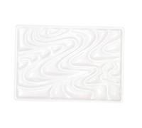 MotiveTech Tavolozza Rettangolare Tavolozza Acrilico Tavolozza Pittura Tavolozza DIY Pittrice in Materiale Imitazione Porcellana Lavabile E Leggera Adatta per, 21x14,8 cm