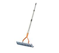 MotiveTech Thatch Rake Rastrello Prato Scarificatore Rastrello Manuale Rastrello in Acciaio Lega Funzione Dissodante Resistente Adatto per Giardino Parco, Asta da 1.3 M