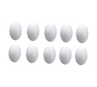 MotiveTech Uova di Schiuma, Uova Finte per Lavoretti, Uova di Polistirolo Non Dipinte, Uova di Pasqua per Decorare, Halloween, Primavera, 10 Pezzi Da 20 Cm