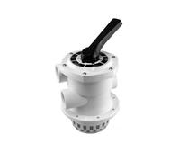 MotiveTech Valvola Selettrice con Manometro Manuale Valvola a Sei Vie a più Vie per Piscina, Bianco, 1.5 Pollici