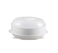 MotiveTech Vaporiera da Microonde Sovrapponibili Vaporiera con Coperchio Pratico Contenitore per Single, Cucina, L, 1 Layer