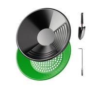 MotiveTech Vaschetta l Lavaggio Dell'nero | Canali Concentrici Zigrinati, Setaccio per Oro con Pala, Resistente Corrosione, Attrezzatura, Fiume, Stile B