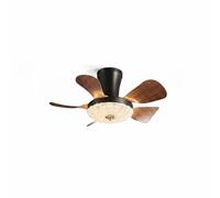 MotiveTech Ventilatore da Soffitto Lampadario Ventilatore Plafoniera Luce Led Corpo in Pale Effetto Legno Silenzioso 2 in 1, 28 Pollici, style to 3