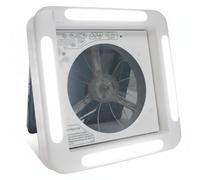 MotiveTech Ventilatore Tetto Roulotte Ventola Tetto Estrattore Ventola a Soffitto con Luce Modulo Compatto con Griglia Telaio Quadrato in Plastica Rame Adatta per Interni Campeggio Sosta