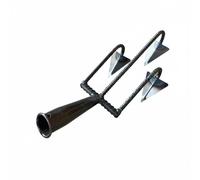 MotiveTech Zappa a Denti Triangolari Durevole Attrezzo per Creare Solchi Resistente All'usura Attrezzo Diserbo Multifunzione per Agricoltori, Orto, Campo, 3 Denti