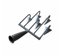 MotiveTech Zappa a Denti Triangolari Durevole Attrezzo per Creare Solchi Resistente All'usura Attrezzo Diserbo Multifunzione per Agricoltori, Orto, Campo, 5 Denti