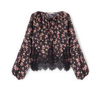 Motivi - Camicetta in Georgette con Stampa Floreale e Pizzo - - Blouses & Shirts - Donna - Nero - S