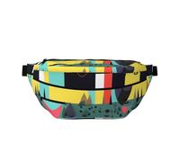 Motivi geometrici Stampe Marsupio da corsa regolabile borsa a tracolla leggera e confortevole adatta per fitness jogging viaggi