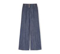 Motivi - Jeans palazzo in denim a vita alta con piega - - Jeans - Donna - Blu - 2XS