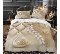 Motivi ornamentali Set Di Copripiumino Set di 3 Pezzi microfibra stampa di 3D incluso federe con federa Design moderno di metà secolo copripiumino for bambini e ragazze Super king（260x220cm）