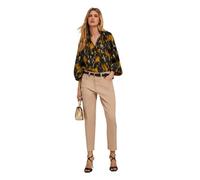 Motivi: Pantaloni Carrot Rianne in Cotone Beige. 48 Stagione Primavera Estate 2025.