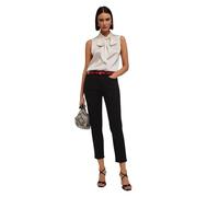Motivi: Pantaloni Carrot Rianne in Cotone Nero. 38 Stagione Primavera Estate 2025.
