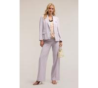 Motivi Single-breasted Linen Blend Lyocell Jacket Purple Taglia: 38 | Blazers Outlet | Donna | Bianco