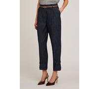 Motivi Trousers With Denim Effect Strap On The Hem Blue Taglia: 32 | Pantaloni Outlet | Donna | Blu