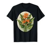 Motivo a Cuore con Fiore Uccello del Paradiso sudafrica Maglietta