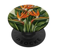 Motivo a cuore con fiore uccello del paradiso sudafrica PopSockets PopGrip Adesivo