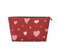 Motivo a cuore di San Valentino, Borsa da toilette Borsa per trucco Borsa per cosmetici Borsa da toilette da viaggio portatile