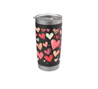 Motivo a cuori - tema d'amore - per lui e per lei Bicchiere termico in acciaio inox doppia parete