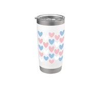 Motivo a cuori Trans Pride Bicchiere termico in acciaio inox doppia parete