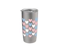 Motivo a cuori Trans Pride Bicchiere termico in acciaio inox doppia parete
