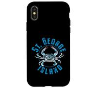 Motivo a forma di granchio blu di St. George Island, Florida Custodia per iPhone X/XS