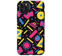 Motivo a forma di lettera in grassetto nero anni '80 e '90 Custodia per iPhone 11 Pro Max