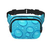 Motivo a goccia blu sull'acqua, Marsupio quadrato a doppio strato, borsa da viaggio, marsupio casual