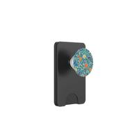 Motivo a mosaico costiero con conchiglie oceano onde marine PopSockets PopWallet per MagSafe