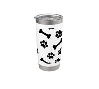 Motivo a ossa di cane Bicchiere termico in acciaio inox doppia parete