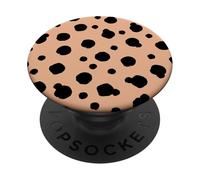 Motivo a pois con macchie di animali marrone chiaro beige PopSockets PopGrip Adesivo