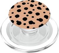 Motivo a pois con macchie di animali marrone chiaro beige PopSockets PopGrip per MagSafe