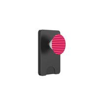 Motivo a righe retrò rosso e rosa PopSockets PopWallet per MagSafe