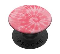 Motivo a spirale tie-dye rosa con morbide vibrazioni retrò PopSockets PopGrip Adesivo