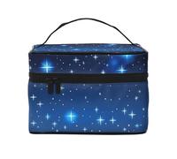 Motivo a stella blu, Borsa per il trucco Borsa per cosmetici Borsa da toilette da viaggio portatile Astuccio per matite Astuccio da toilette