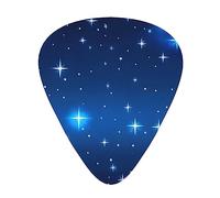 Motivo a stella blu, i 12 plettri per chitarra includono tre plettri: sottili, medi e pesanti. Adatto per chitarre elettriche, acustiche e bassi di tutte le forze