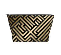 Motivo a strisce geometrico senza soluzione di continuità, Borsa da toilette Borsa per trucco Borsa per cosmetici Borsa da toilette da viaggio portatile