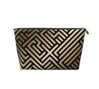 Motivo a strisce geometrico senza soluzione di continuità, Borsa da toilette Borsa per trucco Borsa per cosmetici Borsa da toilette da viaggio portatile
