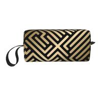 Motivo a strisce geometrico senza soluzione di continuità, Borsa per il trucco Borsa per cosmetici Borsa da toilette da viaggio portatile Borsa per trucco Organizer