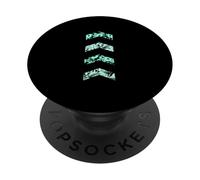 Motivo a zig-zag con fiori color foglia di tè chiaro PopSockets PopGrip Adesivo
