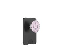 Motivo ad acquerello rosa con farfalla e gatto carino da ragazza PopSockets PopWallet per MagSafe