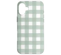 Motivo aroma Gingham verde pastello Custodia per iPhone 16 Plus