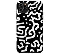 Motivo astratto a contrasto in bianco e nero Custodia per iPhone 11 Pro Max