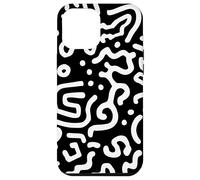 Motivo astratto a contrasto in bianco e nero Custodia per iPhone 12 Pro Max