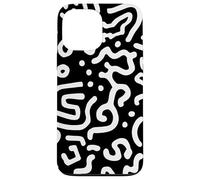 Motivo astratto a contrasto in bianco e nero Custodia per iPhone 13 Pro Max