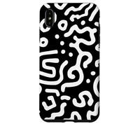 Motivo astratto a contrasto in bianco e nero Custodia per iPhone XS Max