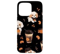 Motivo autunnale per cuccioli di cane, zucca, spezie, latte Custodia per iPhone 15 Pro Max