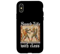 Motivo Bouhourt del Libro d'ore: lotta tra cavalieri e Custodia per iPhone X/XS