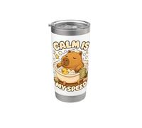 Motivo capibara la calma è il mio ritmo Bicchiere termico in acciaio inox doppia parete